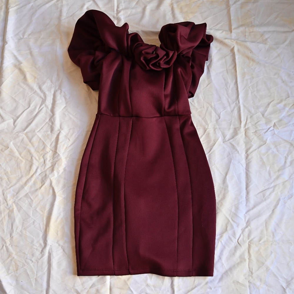 Windsor Burgundy Mini Dress – Size S